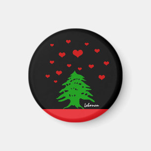 libanesische Fahne / Liebe Magnet