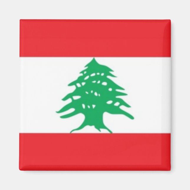 Libanesische FLAG Libanon, Kühlschrank Magnet (Vorne)