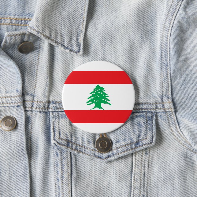 Libanesische Flagge (Flagge des Libanon) Button (Beispiel)