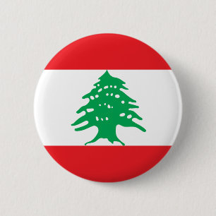 Libanesische Flagge - Flagge von der Libanon Button