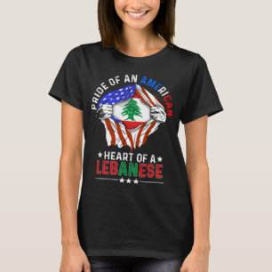 Libanesische Flagge für das amerikanische Außenl T-Shirt