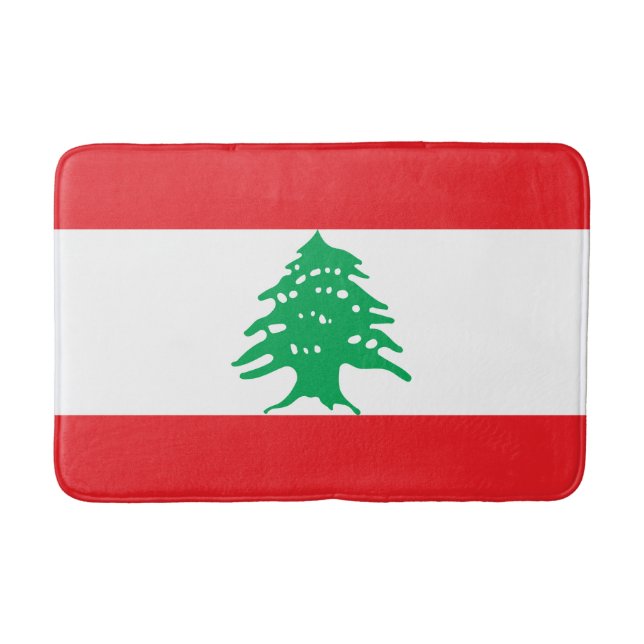 Libanesische Flagge (Libanon-Flagge) Badematte (Vorderseite)
