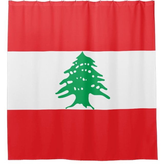 Libanesische Flagge (Libanon-Flagge) Duschvorhang (Vorderseite)