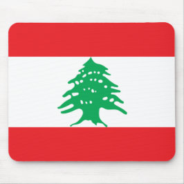 Libanesische Flagge (Libanon-Flagge) Mousepad