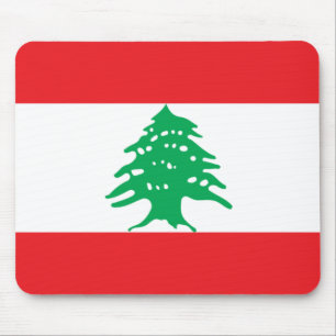 Libanesische Flagge (Libanon-Flagge) Mousepad