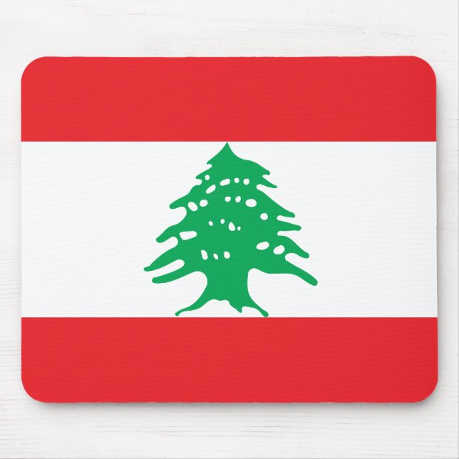 Libanesische Flagge (Libanon-Flagge) Mousepad (Vorne)
