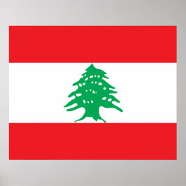 Libanesische Flagge (Libanon-Flagge) Poster
