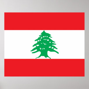 Libanesische Flagge (Libanon-Flagge) Poster