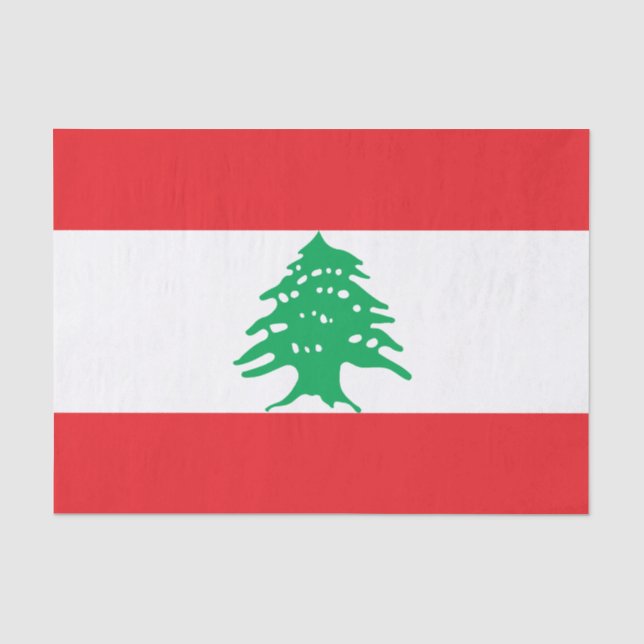 Libanesische Flagge (Libanon-Flagge) Seidenpapier (Vorderseite)