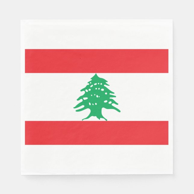 Libanesische Flagge (Libanon-Flagge) Serviette (Vorderseite)