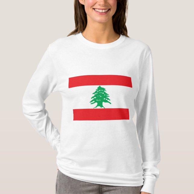 Libanesische Flagge (Libanon-Flagge) T-Shirt (Vorderseite)