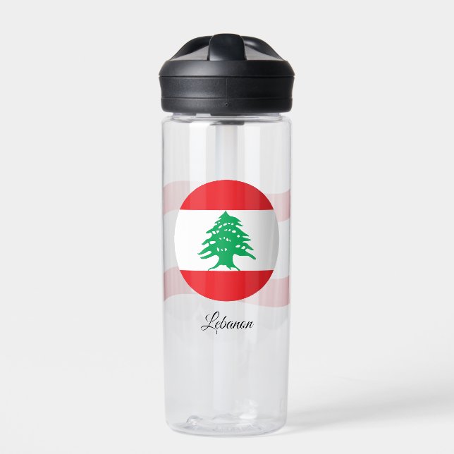 Libanesische Flagge, Patriotischer Libanon Trinkflasche (Vorderseite)