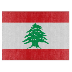 libanesische Flagge Schneidebrett