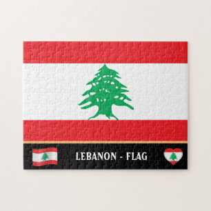 Libanesische Flagge und Libanon / Libanon