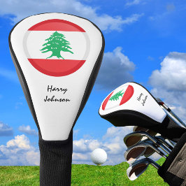 Libanesische Flagge und Mit Monogramm Golf Clubs Golf Headcover