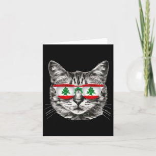 libanesische Flaggenkatze Eigentümer Souvenirs Pro Karte