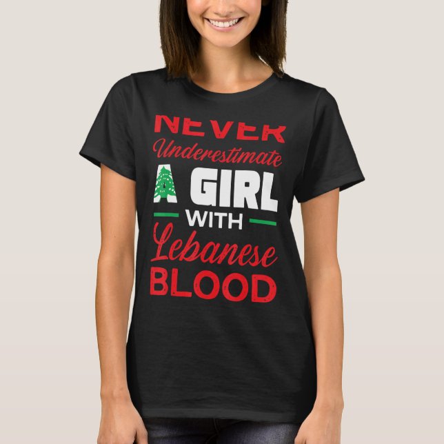 libanesische Girl Women Leb T-Shirt (Vorderseite)