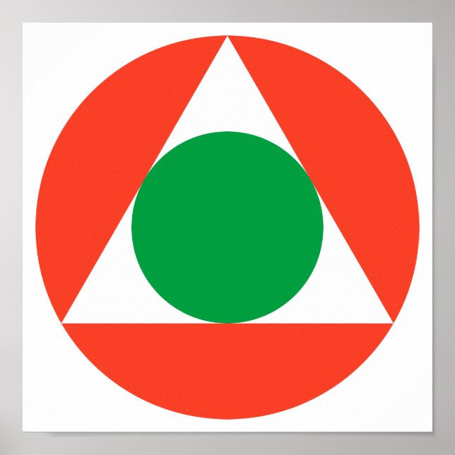 Libanesische Luftwaffe Roundel Poster (Vorne)