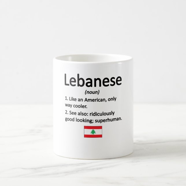 Libanesische Roots Libanon Flagge Libanon Kaffeetasse (Mittel)