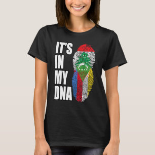 Libanesische und komorische Mix-DNA-Flagge T-Shirt