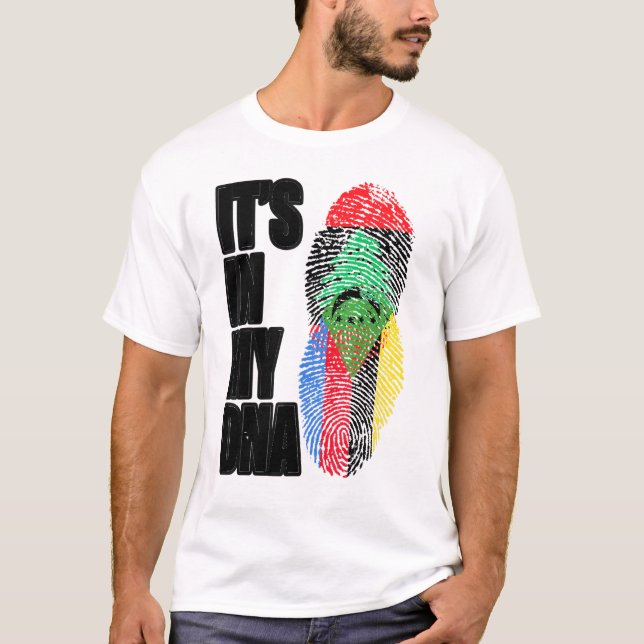 Libanesische und komorische Mix-DNA-Flagge T-Shirt (Vorderseite)