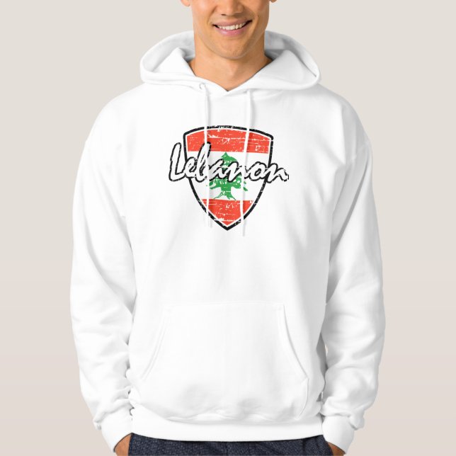 Libanesischer Flaggenentwurf Hoodie (Vorderseite)