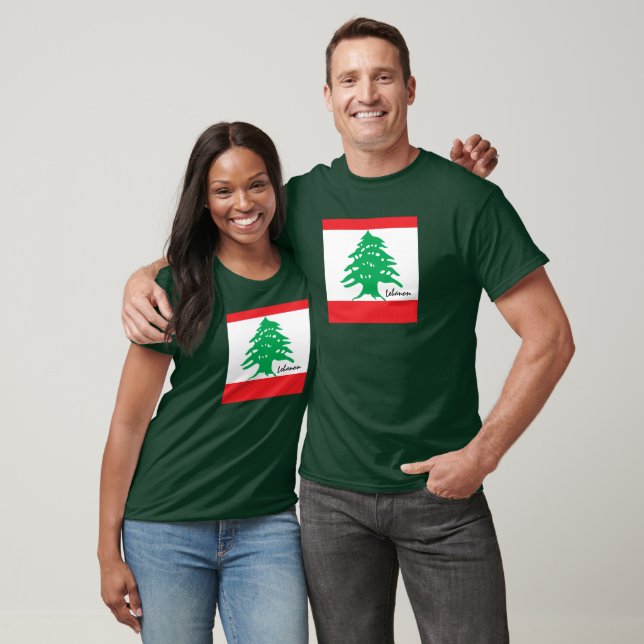 Libanesisches Flaggenhemd, Libanon-Patrioten/Sport T-Shirt (Unisex)