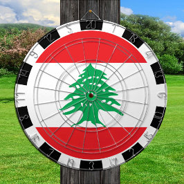 Libanon - Dartboard & Libanon - Flagge / Spielbret Dartscheibe