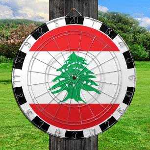 Libanon - Dartboard & Libanon - Flagge / Spielbret Dartscheibe