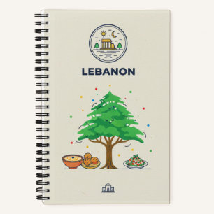 Libanon-Erbe & Zedernbaum-Fotoarchiv Notizbuch