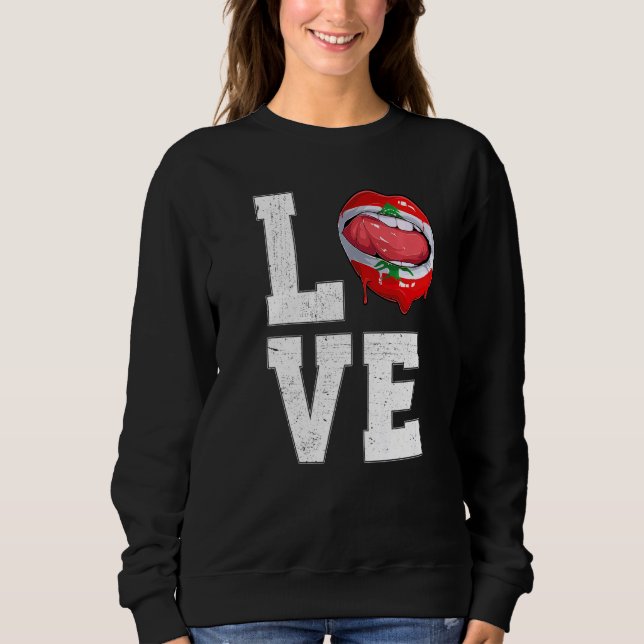 Libanon Fahne Fan Liebe Libanon Sweatshirt (Vorderseite)