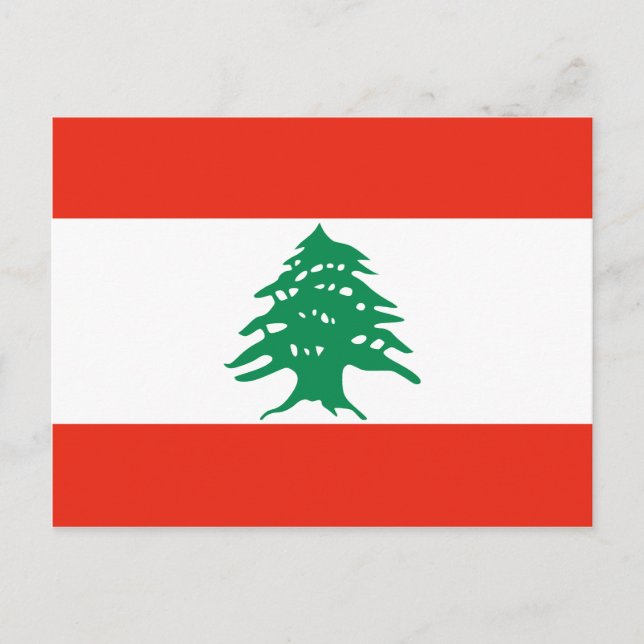 Libanon Flag Postkarte (Vorderseite)