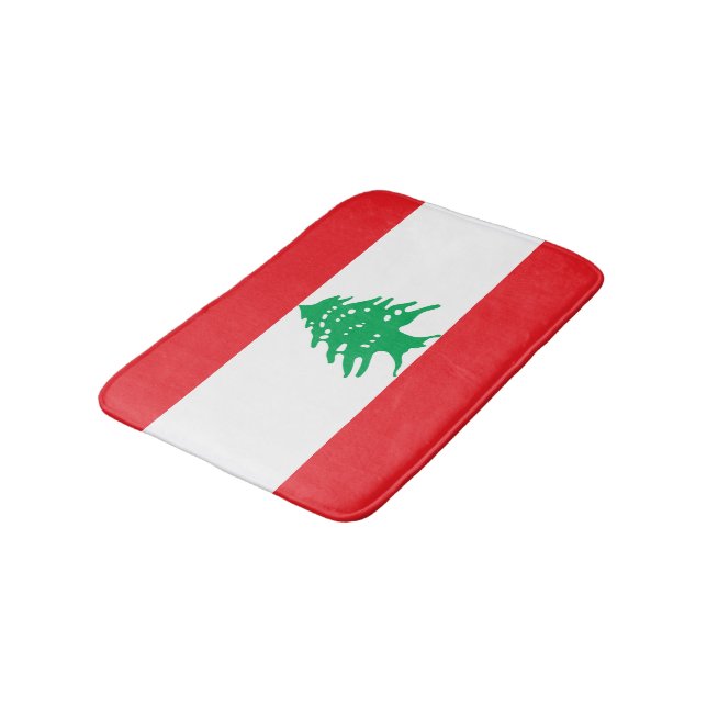 Libanon-Flagge Badematte (Schrägansicht)
