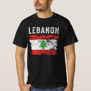Libanon-Flagge bedruckt - Libanesische Flagge T-Shirt