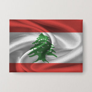 Libanon-Flagge-Button Button