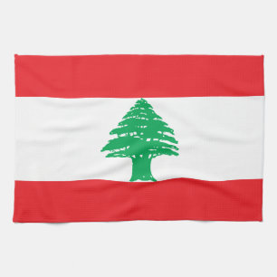Libanon-Flagge Geschirrtuch