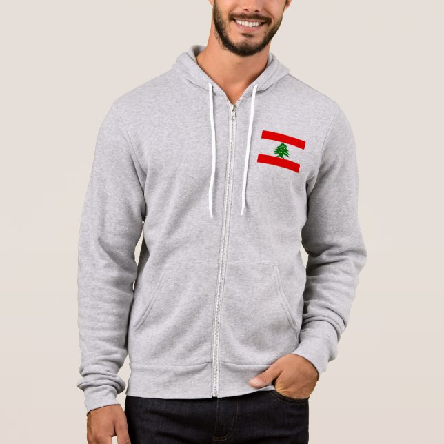 Libanon-Flagge Hoodie (Vorderseite)