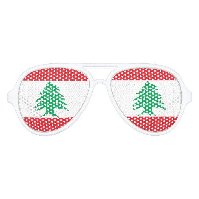 Libanon-Flagge, Libanon-Flagge Sonnenbrille (Vorderseite)