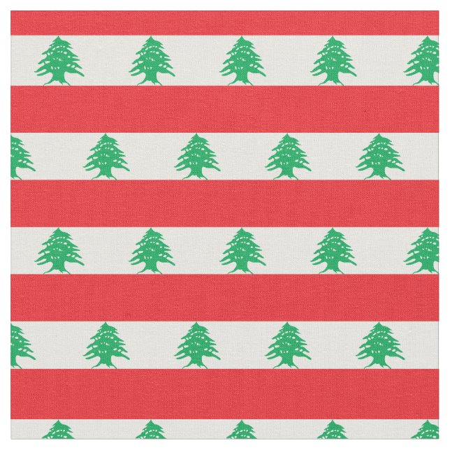 Libanon Flagge & Libanon Trendy Fabric /mode Stoff (Nahaufnahme)