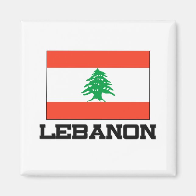 Libanon-Flagge Magnet (Vorne)