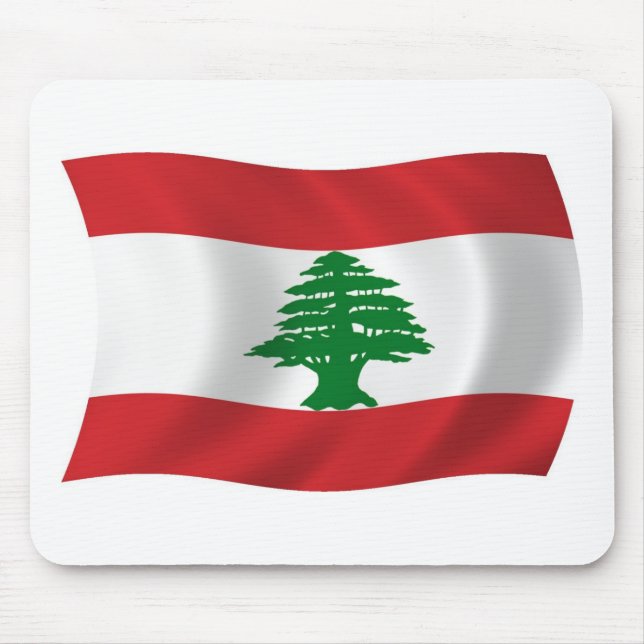 Libanon-Flagge-Mauspad Mousepad (Vorne)