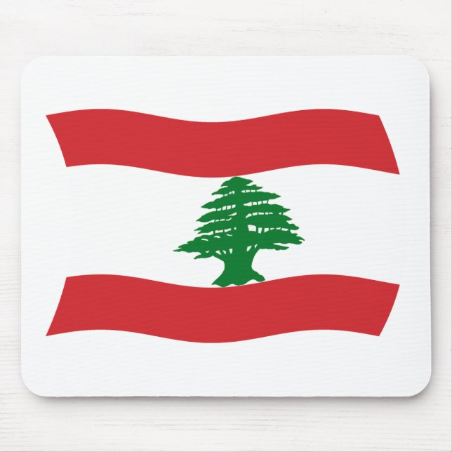 Libanon-Flagge-Mauspad Mousepad (Vorne)