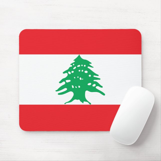 Libanon-Flagge Mousepad (Mit Mouse)