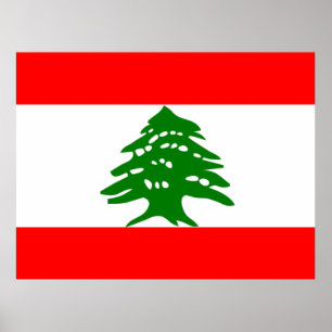 Libanon-Flagge Poster
