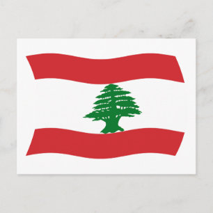 Libanon-Flagge Postkarte