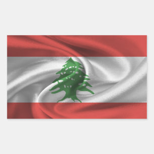 Libanon-Flagge Rechteckiger Aufkleber