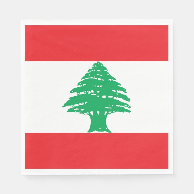 Libanon-Flagge Serviette (Vorderseite)