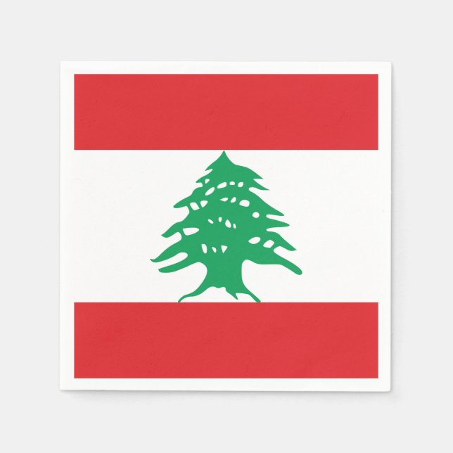 Libanon-Flagge Serviette (Vorderseite)