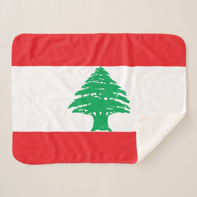 Libanon-Flagge Sherpadecke (Vorderseite (Horizontal))