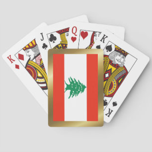 Libanon-Flagge Spielkarten